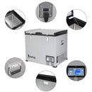ZOKOP BCD60 60L Compressor Key Display Car Refrigerator Cold Rolled Gray