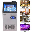 ZOKOP Ice Maker BY-90PF Cube Machine Stainless Steel Freestanding