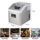 ZOKOP HZB-18F Ice Maker 115V 120W Stainless Steel for Home Kitchen Silver