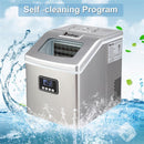 ZOKOP HZB-18F Ice Maker 115V 120W Stainless Steel for Home Kitchen Silver