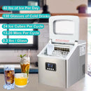 ZOKOP HZB-18F Ice Maker 115V 120W Stainless Steel for Home Kitchen Silver