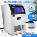 ZOKOP Ice Maker Cube Machine SKF-C50FL 120V 495W Stainless Steel Freestanding