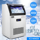 ZOKOP Ice Maker Cube Machine SKF-C50FL 120V 495W Stainless Steel Freestanding